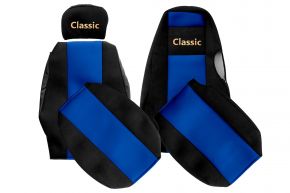 Fundas de asiento a medida CLASSIC para SCANIA 4 (01.1995-12.2004) - reposacabezas diferentes - azules