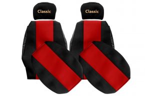 Fundas de asiento a medida CLASSIC para RENAULT PREMIUM I (01.1997-12.2004) - reposacabezas regulables - rojas