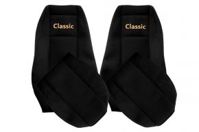 Fundas de asiento a medida CLASSIC para RENAULT PREMIUM II (01.2005-12.2013) - reposacabezas integrados - negras