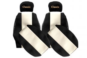 Fundas de asiento a medida CLASSIC para RENAULT MAGNUM INTEGRAL (01.1997-12.2001) - reposacabezas regulables - beige claro