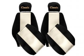 Fundas de asiento a medida CLASSIC para MERCEDES ATEGO (01.1996-12.2003) - reposacabezas regulables - beige claro
