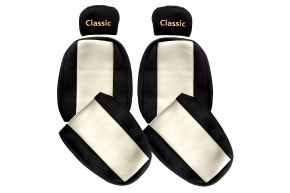 Fundas de asiento a medida CLASSIC para MAN F2000 (01.1994-12.2000) - cinturón acompañante fuera del asiento - beige claro