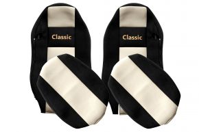 Fundas de asiento a medida CLASSIC para MAN TGX (01.2007-03.2020) - asientos normales (no ISRI) - beige claro