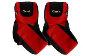 Fundas de asiento a medida CLASSIC para DAF XF 106 (01.2014-09.2021) - rojas