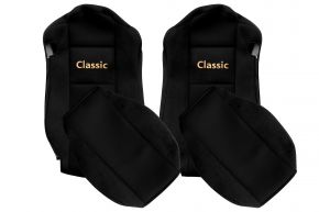Fundas de asiento a medida CLASSIC para MERCEDES ACTROS MP 4 (01.2011-12.2018) - asientos estándar - negras