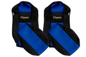Fundas de asiento a medida CLASSIC para MERCEDES ACTROS MP 4 (01.2011-12.2018) - asientos estándar - azules