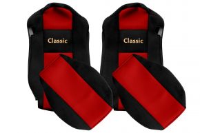 Fundas de asiento a medida CLASSIC para MERCEDES ACTROS MP 4 (01.2011-12.2018) - asientos estándar - rojas