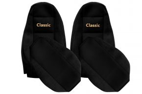 Fundas de asiento a medida CLASSIC para VOLVO FH 4 (01.2013-12.2019) - negras