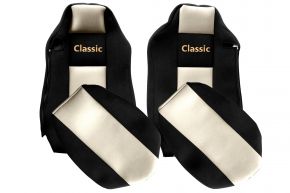 Fundas de asiento a medida CLASSIC para MAN TGX (01.2007-03.2020) - asiento conductor ISRI - beige claro