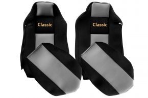 Fundas de asiento a medida CLASSIC para MAN TGX (01.2007-03.2020) - asiento conductor ISRI - grises