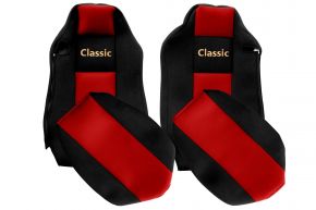 Fundas de asiento a medida CLASSIC para MAN TGX (01.2007-03.2020) - asiento conductor ISRI - rojas