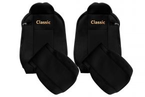 Fundas de asiento a medida CLASSIC para IVECO STRALIS XP (01.2016-12.2019) - negras