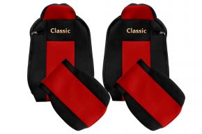 Fundas de asiento a medida CLASSIC para IVECO STRALIS XP (01.2016-12.2019) - rojas