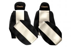 Fundas de asiento a medida CLASSIC para SCANIA G (01.2013-12.2016) - reposacabezas diferentes - beige claro