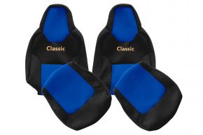 Fundas de asiento a medida CLASSIC para MAN TGL (desde 03.2021) - cinturones fijados a los asientos - azules