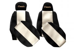 Fundas de asiento a medida CLASSIC para SCANIA P NEXTGEN (desde 01.2017) - asiento acompañante abatible - beige claro