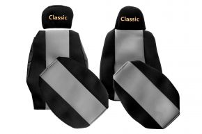 Fundas de asiento a medida CLASSIC para SCANIA P NEXTGEN (desde 01.2017) - asiento acompañante abatible - grises