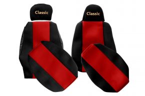 Fundas de asiento a medida CLASSIC para SCANIA P NEXTGEN (desde 01.2017) - asiento acompañante abatible - rojas