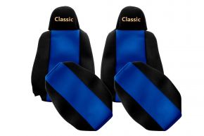 Fundas de asiento a medida CLASSIC para SCANIA P NEXTGEN (desde 01.2017) - reposacabezas estrechos - azules