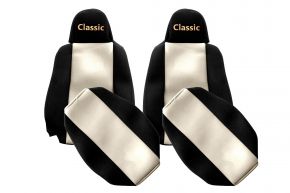 Fundas de asiento a medida CLASSIC para SCANIA P NEXTGEN (desde 01.2017) - reposacabezas estrechos - beige claro