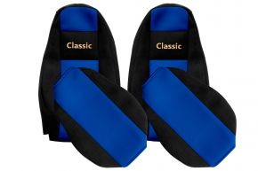 Fundas de asiento a medida CLASSIC para VOLVO FH 5 (desde 01.2020) - azules
