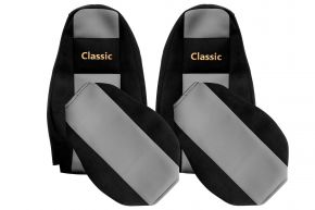 Fundas de asiento a medida CLASSIC para VOLVO FH 5 (desde 01.2020) - grises