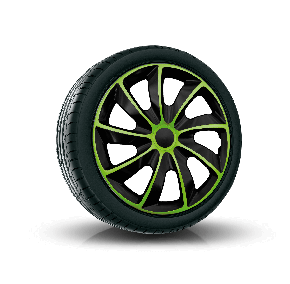 Tapacubos para HYUNDAI 15", QUAD BICOLOR VERDE 4 pzs