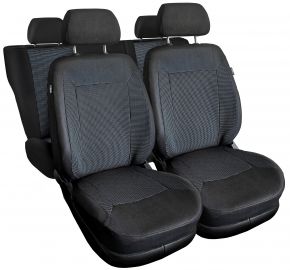 Fundas de asiento universales de tela ROYAL gris oscuro adecuadas para Chevrolet Captiva