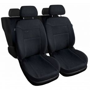 Fundas de asiento universales de tela RS negras adecuadas para Chevrolet Captiva
