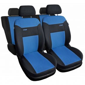 Fundas de asiento universales de tela RS azules adecuadas para Chevrolet Captiva