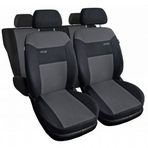 Fundas de asiento universales de tela RS gris oscuro adecuadas para Chevrolet Captiva