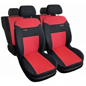 Fundas de asiento universales de tela RS rojas adecuadas para Chevrolet Captiva