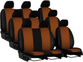 Fundas de asiento a medida Piel con impresión VOLKSWAGEN T5 9p. (2003-2015)