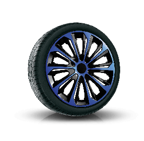 Tapacubos para FORD 15", STRONG DUOCOLOR NEGRO-AZUL 4 pzs