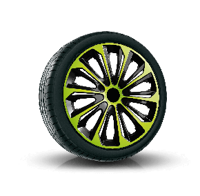 Tapacubos para HYUNDAI 15", STRONG DUOCOLOR VERDE-BLANCO 4 pzs