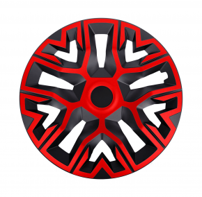 Tapacubos para AUDI 16", THE BEST rojo-negro, 4pzs