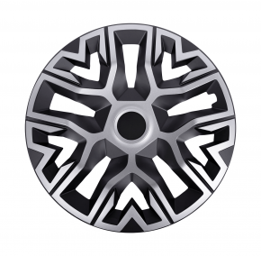 Tapacubos para AUDI 15", THE BEST plateado-negro, 4pzs