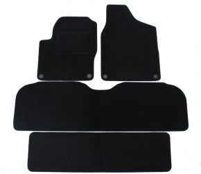 Alfombrillas de coche a medida de moqueta para Ford Galaxy 1994-2010 7m (7 plazas) (6 piezas)