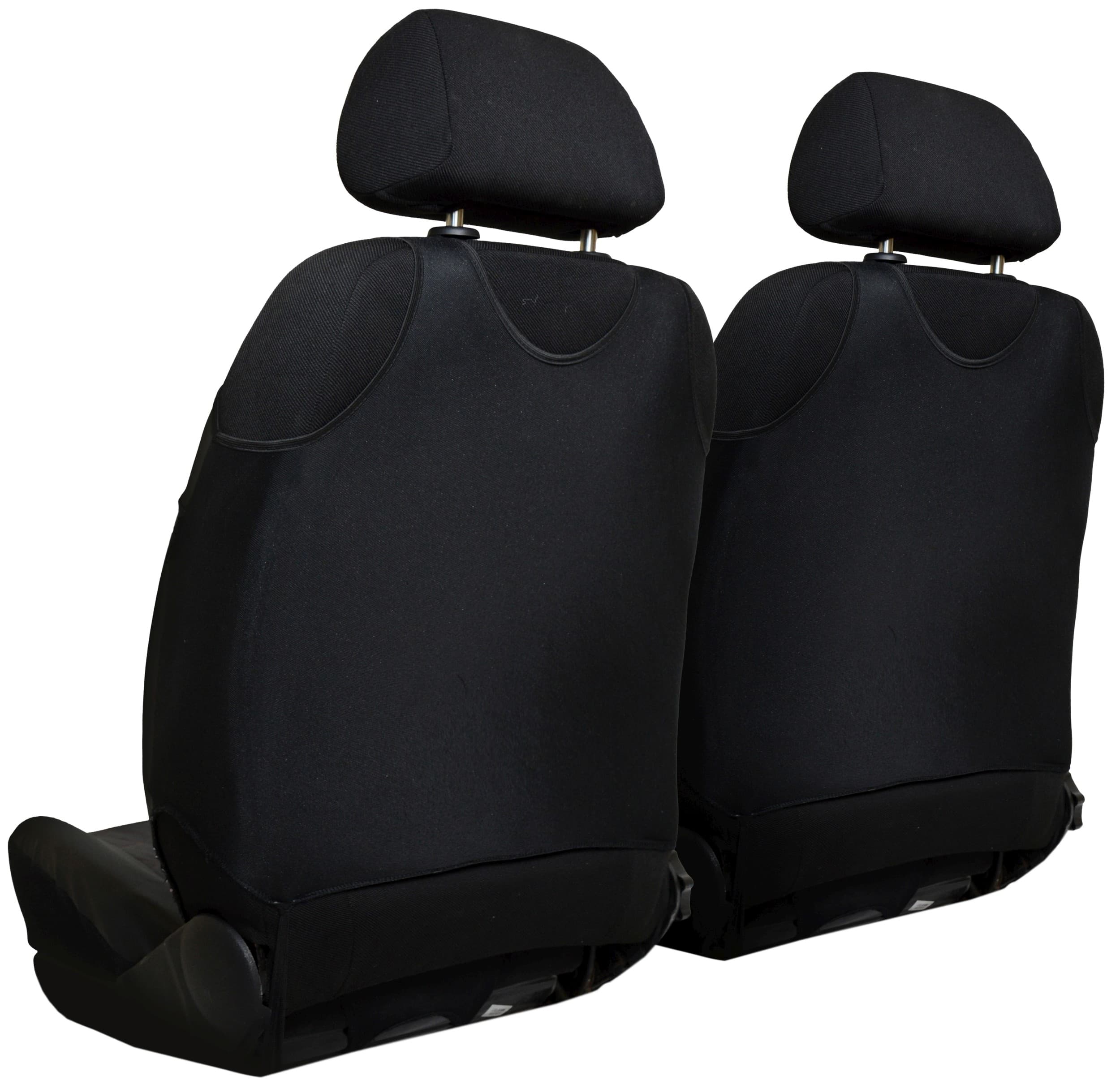 Vista de la cobertura completa de la parte trasera del asiento con funda negra