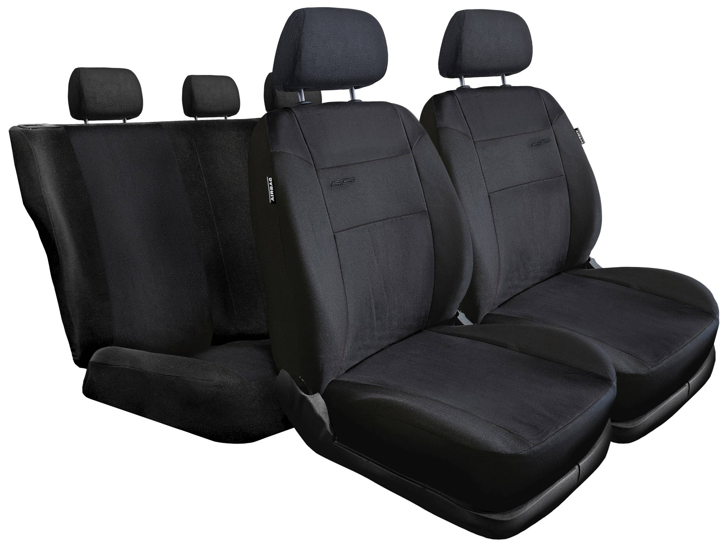 Fundas de asiento RS negras en asientos delanteros y banqueta trasera