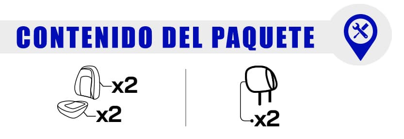 Contenido del paquete fundas Peru 1+1