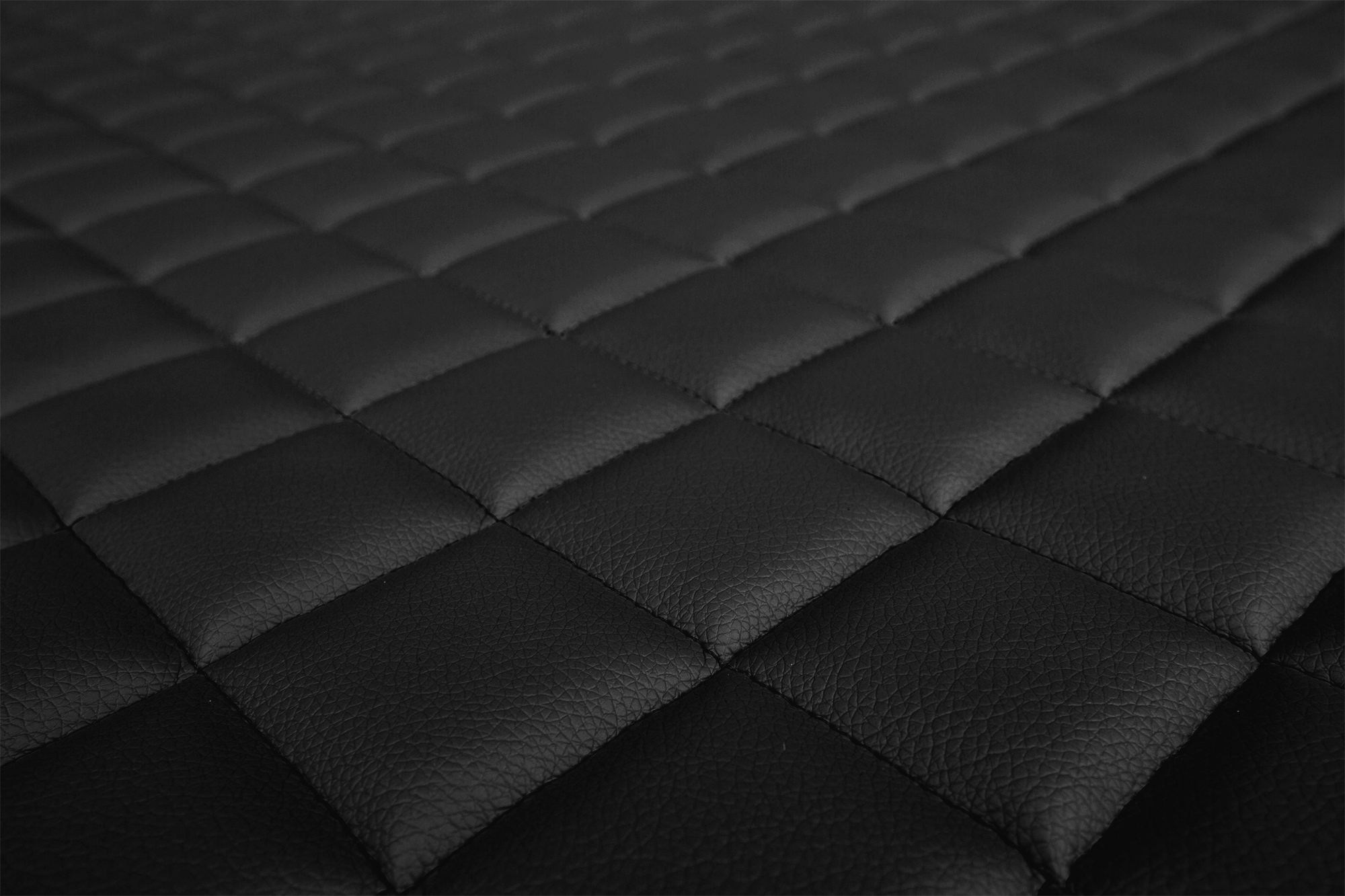 Detalle de la superficie y del acolchado de las fundas ELEGANCE Q: Negro